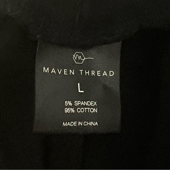 Maven Thread Women’s Black Joggers w Ankle Cuffs and Pockets! Size Large - Picture 12 of 13